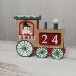 wooden Christmas train calendar