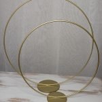 metal gold circle with base