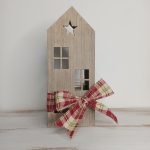 tealight, wooden, house, Christmas