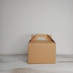 Paper box suitcase with handle