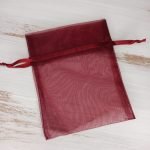 organza dark red pouch