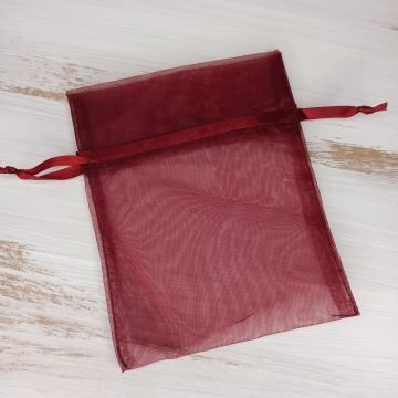 organza dark red pouch