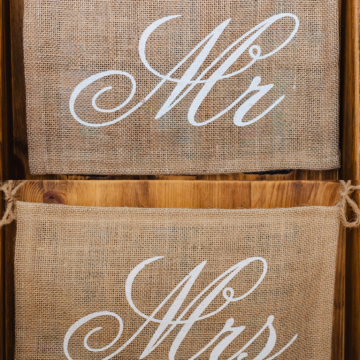 mr and mrs chair signs