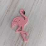 wooden flamingo
