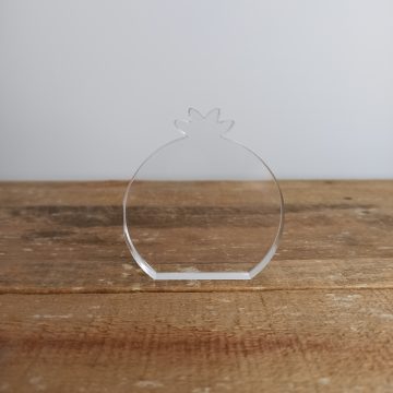 plexiglass pomegranate, charm