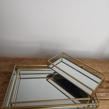 metal mirror tray
