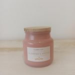 scented candle with wooden cap
