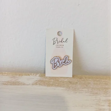 metal gold pin bride